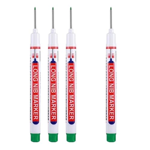 Oshhni 8 Stück Tieflochmarker Zimmermannsstift Permanentmarker Anreißwerkzeug mit Langer 20mm Spitze für Tiefe Löcher für Holz Fliesen Und Stahl, 4 Stück Grün Oshhni 8 Stück Tieflochmarker Zimmermannsstift Permanentmarker Anreißwerkzeug mit Langer 20mm Spitze für Tiefe Löcher für Holz Fliesen Und Stahl, 4 Stück Grün von Oshhni