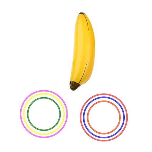 Oshhni Aufblasbares Bananenring -Wurf Game Swimming Pool Spielzeug Junggeselle Party für Hof, 1 Aufblasbare Banane von Oshhni