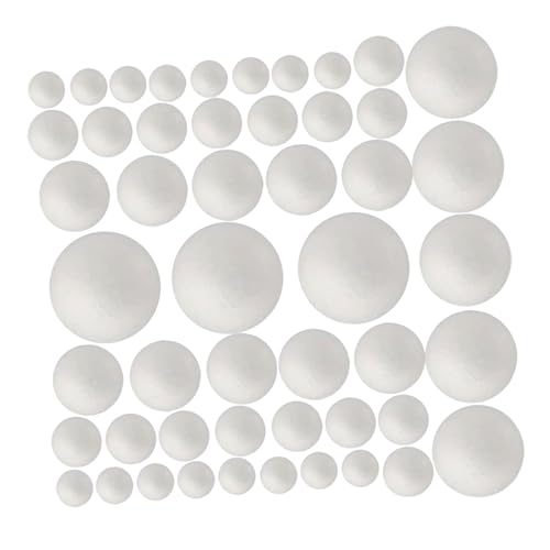 Oshhni Bastelschaumbälle, Glatte, Bälle, DIY-Basteldekorationen für Weihnachtsfeiern, Kunst, Zuhause, Urlaub, 50 Stück Oshhni Bastelschaumbälle, Glatte, Bälle, DIY-Basteldekorationen für Weihnachtsfeiern, Kunst, Zuhause, Urlaub, 50 Stück von Oshhni