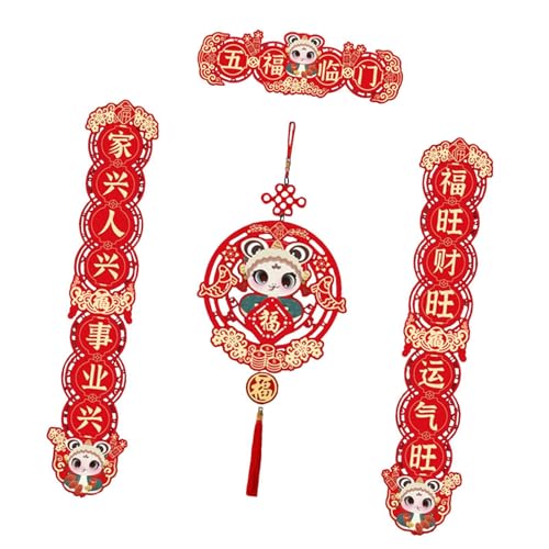 Oshhni Chinesische Neujahrspaare, Schlangenjahr-Dekor, Frühlingsfest-Paare, chinesische Neujahrsdekorationen, Fünf Segnungen Oshhni Chinesische Neujahrspaare, Schlangenjahr-Dekor, Frühlingsfest-Paare, chinesische Neujahrsdekorationen, Fünf Segnungen von Oshhni
