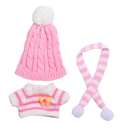 Oshhni DREI Puppenoberteile Und Mütze mit Schal, Kleidung für Puppen von 15–17 cm, Geschenke für Halloween, Rosa Oshhni DREI Puppenoberteile Und Mütze mit Schal, Kleidung für Puppen von 15–17 cm, Geschenke für Halloween, Rosa von Oshhni