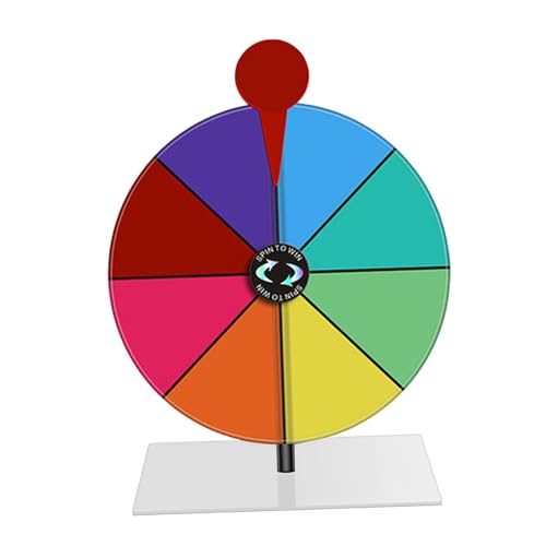 Oshhni Drehrad 8 Slots DIY liefert Tabletop Roulette Rotation für Party -Handelsshow, Weiße Basis von Oshhni