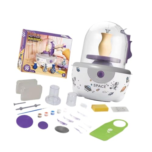 Oshhni Elektrische Töpferscheibe für Kinder, handgefertigte Töpfermaschine mit Einstellbarer Geschwindigkeit und Malset für Anfänger, Geschenke Oshhni Elektrische Töpferscheibe für Kinder, handgefertigte Töpfermaschine mit Einstellbarer Geschwindigkeit und Malset für Anfänger, Geschenke von Oshhni