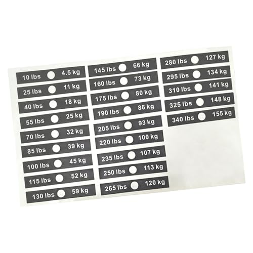 Oshhni Gewicht Stapel Etiketten Aufkleber Gewicht Anzahl Aufkleber für Krafttraining, 11.8 Cm X 1.9 Cm von Oshhni