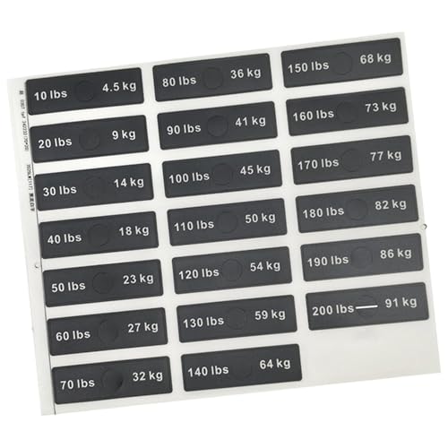 Oshhni Gewicht Stapel Etiketten Aufkleber Gewicht Anzahl Aufkleber für Krafttraining, 7cmx2cm Oshhni Gewicht Stapel Etiketten Aufkleber Gewicht Anzahl Aufkleber für Krafttraining, 7cmx2cm von Oshhni