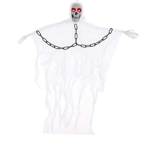 Oshhni Hängende Halloween-Skelett-Dekoration, gruselige Totenkopf-Dekoration, hängende Skelett-Requisiten, Weiß Oshhni Hängende Halloween-Skelett-Dekoration, gruselige Totenkopf-Dekoration, hängende Skelett-Requisiten, Weiß von Oshhni