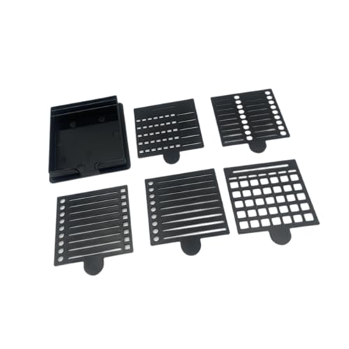 Oshhni Haftnotizenhalter mit 5 Schablonen, Notiz -Spenderbox, Memo Paper Storage Box Office Desk Organizer von Oshhni