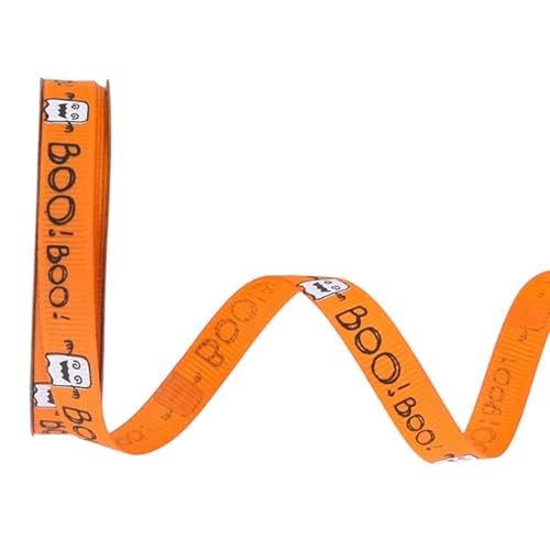 Oshhni Halloween-Band, Geschenkbox-Verpackungszubehör, Halloween-Dekoration, dekoratives Geschenkband für Heimwerkerarbeiten, Orange Oshhni Halloween-Band, Geschenkbox-Verpackungszubehör, Halloween-Dekoration, dekoratives Geschenkband für Heimwerkerarbeiten, Orange von Oshhni