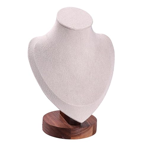 Oshhni Halsketten-Halter, Anhänger-Ketten-Organizer, Damen-Tisch-Schmuck-Display, Büstenständer, Türme, Rack für Ladenpräsentation, Kommode, Beige S Oshhni Halsketten-Halter, Anhänger-Ketten-Organizer, Damen-Tisch-Schmuck-Display, Büstenständer, Türme, Rack für Ladenpräsentation, Kommode, Beige S von Oshhni