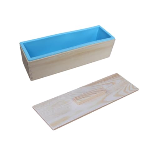 Oshhni Handgemachte Seifenform in Rechteck mit Holzbox für DIY Projekte, Blau Oshhni Handgemachte Seifenform in Rechteck mit Holzbox für DIY Projekte, Blau von Oshhni