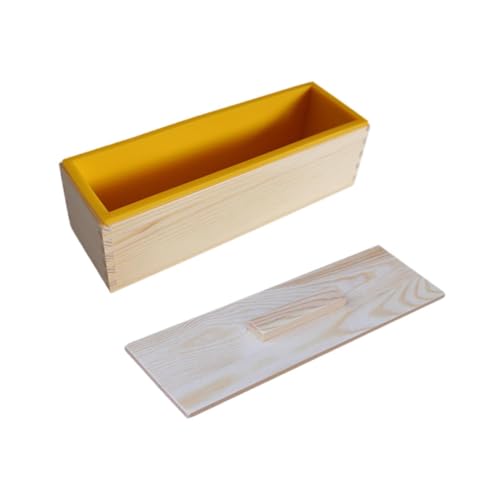 Oshhni Handgemachte Seifenform in Rechteck mit Holzbox für DIY Projekte, Gelb Oshhni Handgemachte Seifenform in Rechteck mit Holzbox für DIY Projekte, Gelb von Oshhni