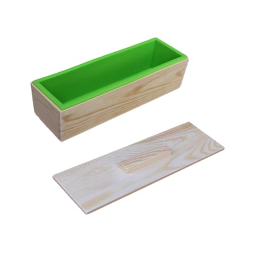 Oshhni Handgemachte Seifenform in Rechteck mit Holzbox für DIY Projekte, Grün Oshhni Handgemachte Seifenform in Rechteck mit Holzbox für DIY Projekte, Grün von Oshhni