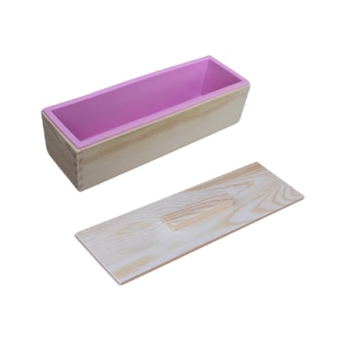 Oshhni Handgemachte Seifenform in Rechteck mit Holzbox für DIY Projekte, Rosa Oshhni Handgemachte Seifenform in Rechteck mit Holzbox für DIY Projekte, Rosa von Oshhni