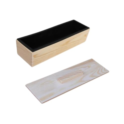 Oshhni Handgemachte Seifenform in Rechteck mit Holzbox für DIY Projekte, Schwarz Oshhni Handgemachte Seifenform in Rechteck mit Holzbox für DIY Projekte, Schwarz von Oshhni