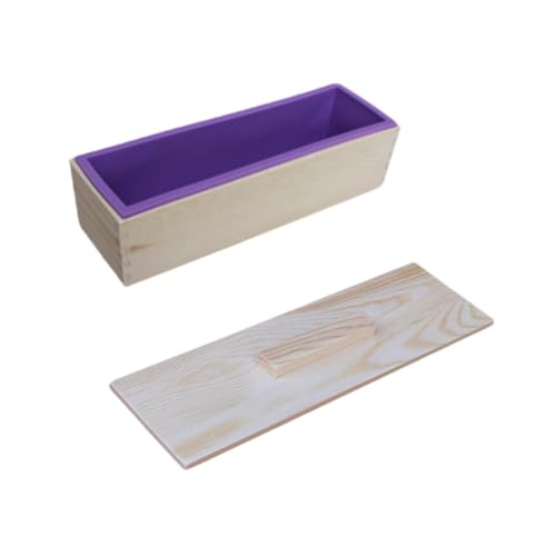 Oshhni Handgemachte Seifenform in Rechteck mit Holzbox für DIY Projekte, Violett Oshhni Handgemachte Seifenform in Rechteck mit Holzbox für DIY Projekte, Violett von Oshhni