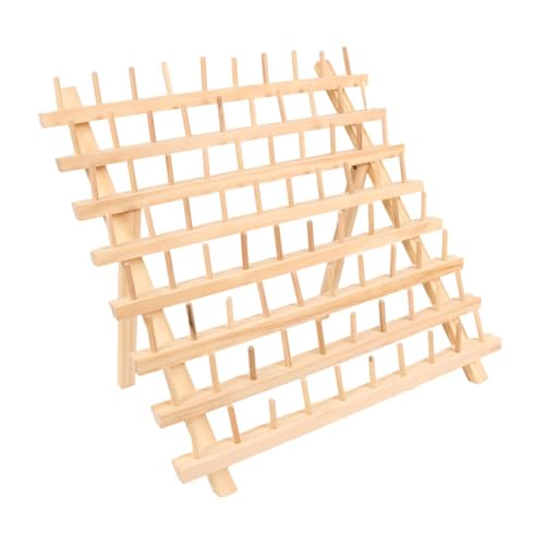 Oshhni Holzfadenständer mit hängenden Haken Praktischer Fadenhalter Organizer Flechtständer, 80 Spule Oshhni Holzfadenständer mit hängenden Haken Praktischer Fadenhalter Organizer Flechtständer, 80 Spule von Oshhni