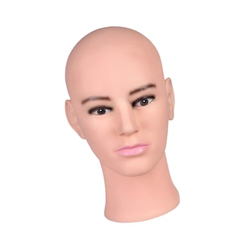 Oshhni Männlicher Schaufensterpuppenkopf, Modellpuppe, professioneller, glatter, Stabiler Übungskopf mit Glatze für die Herstellung von Hüten, Perücken und Oshhni Männlicher Schaufensterpuppenkopf, Modellpuppe, professioneller, glatter, Stabiler Übungskopf mit Glatze für die Herstellung von Hüten, Perücken und von Oshhni