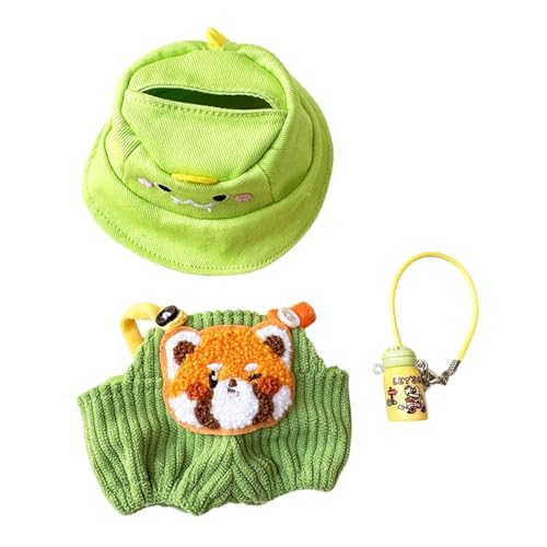 Oshhni Mini-Puppen Hose Kleidung Set Hut Set Flasche Weihnachts Geburtstag Geschenk Mädchen Puppe Kleidung niedlich Puppen Anzug für Puppen, Hundeflaschenset von Oshhni