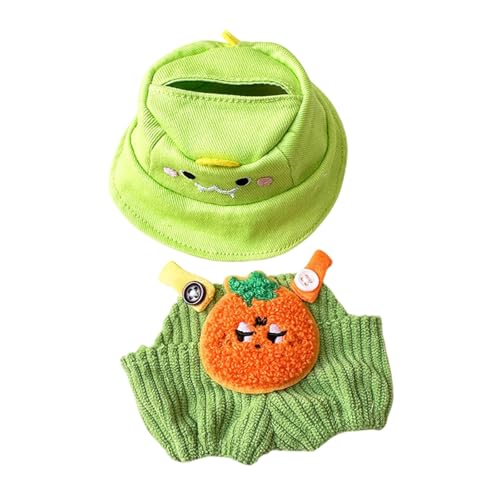 Oshhni Mini-Puppen Hose Kleidung Set Hut Set Flasche Weihnachts Geburtstag Geschenk Mädchen Puppe Kleidung niedlich Puppen Anzug für Puppen, Orangefarbenes Hutset von Oshhni