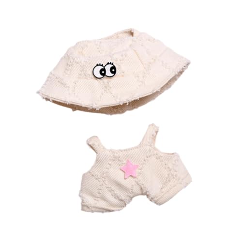 Oshhni Mini-Puppenkleidung, Kleidungsset, Zubehör, Kleidung, Kostüm, Anzug, Hosen, Set für 15 cm große Puppen, Beige von Oshhni