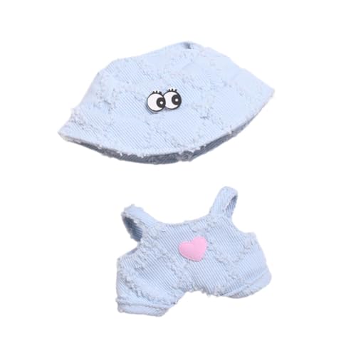 Oshhni Mini-Puppenkleidung, Kleidungsset, Zubehör, Kleidung, Kostüm, Anzug, Hosen, Set für 15 cm große Puppen, Blau von Oshhni
