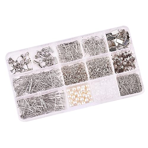 Oshhni Ohrring-Herstellungszubehör-Kit Ohrring-Ösen-Ösenstifte offene Biegeringe Perlen-Ohrring-Erkennungs-Set für, Silber Oshhni Ohrring-Herstellungszubehör-Kit Ohrring-Ösen-Ösenstifte offene Biegeringe Perlen-Ohrring-Erkennungs-Set für, Silber von Oshhni