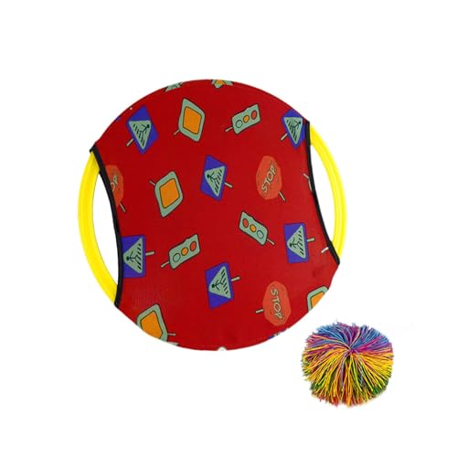 Oshhni Paddle Catching Balls Party liefert tragbare Strandbälle Spiele Eltern -Kinder -Interaktionsspiel für Kinder Erwachsene Familie, Rot von Oshhni