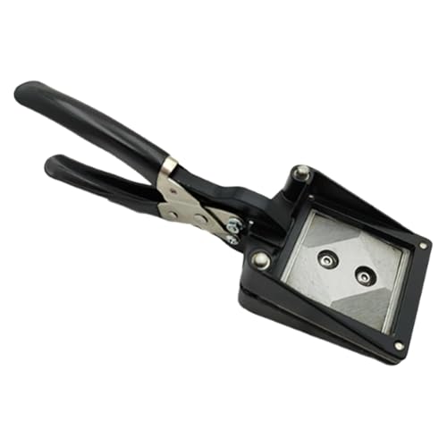 Oshhni Passfotoschneider, manueller Cutter Punch Tragbares Papierschneidewerkzeug Bildschneider für Papierhandwerk Familie Zuhause Öffentlichkeit, 5cmx5cm von Oshhni