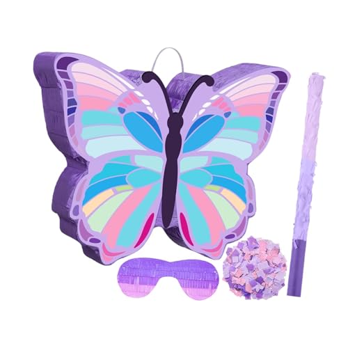 Oshhni Piñata in Schmetterlingsform mit Zugschnur, Teig Und Augenbinde für Geburtstagsfeiern Oshhni Piñata in Schmetterlingsform mit Zugschnur, Teig Und Augenbinde für Geburtstagsfeiern von Oshhni