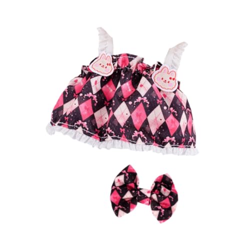 Oshhni Plüschpuppe Hosentender Rock Kleidung Kostüme Fashion DIY tun Sich vor, Spiele Klammerrock Machen Ihre eigenen Puppen für 17 cm Puppen, Rosa von Oshhni