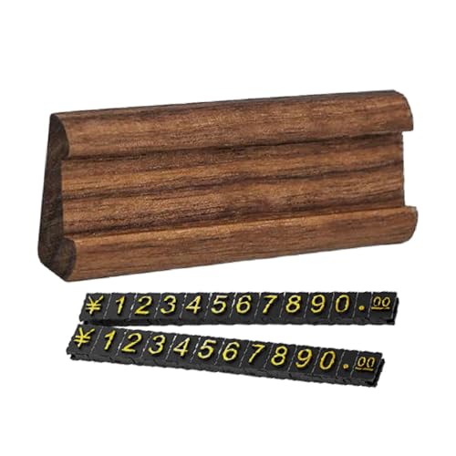 Oshhni Preisschilder, Verstellbarer Holzständer, Preisauszeichnung, Verkaufspreishalter, Holzständer, Etikett für Ringe, Supermarkt, Uhren, Büro, Braunes Gold Oshhni Preisschilder, Verstellbarer Holzständer, Preisauszeichnung, Verkaufspreishalter, Holzständer, Etikett für Ringe, Supermarkt, Uhren, Büro, Braunes Gold von Oshhni