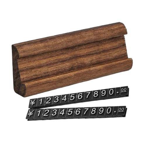 Oshhni Preisschilder, Verstellbarer Holzständer, Preisauszeichnung, Verkaufspreishalter, Holzständer, Etikett für Ringe, Supermarkt, Uhren, Büro, Braunes Silber Oshhni Preisschilder, Verstellbarer Holzständer, Preisauszeichnung, Verkaufspreishalter, Holzständer, Etikett für Ringe, Supermarkt, Uhren, Büro, Braunes Silber von Oshhni
