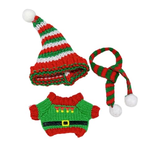Oshhni Pullover Kostüme für Ausgestopfte Puppen, Geburtstagsgeschenk, Kleidung, Pädagogische Mode mit Mütze Und Schal, Puppenkleidung für 17 cm, Grüner Pullover Oshhni Pullover Kostüme für Ausgestopfte Puppen, Geburtstagsgeschenk, Kleidung, Pädagogische Mode mit Mütze Und Schal, Puppenkleidung für 17 cm, Grüner Pullover von Oshhni