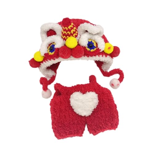 Oshhni Puppe Festliche Kleidung Anhänger Puppen Outfits Niedlich mit Hut für Kinder Geburtstagsgeschenk Neujahr Kleidung Puppenkleidung für 17 cm Puppe von Oshhni