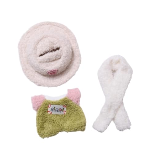 Oshhni Puppenoverall, DIY-Puppendekoration, handgefertigte Kleidung, Kostümzubehör für 15–17 cm große Puppen, Grün mit Hut Oshhni Puppenoverall, DIY-Puppendekoration, handgefertigte Kleidung, Kostümzubehör für 15–17 cm große Puppen, Grün mit Hut von Oshhni