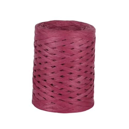 Oshhni Raffia Ribbon Raffia String Recycelbares Papierseil 218 Yards für Geschenkverpackungsprojekte Party Festival Hochzeit Hochzeit, Rot von Oshhni