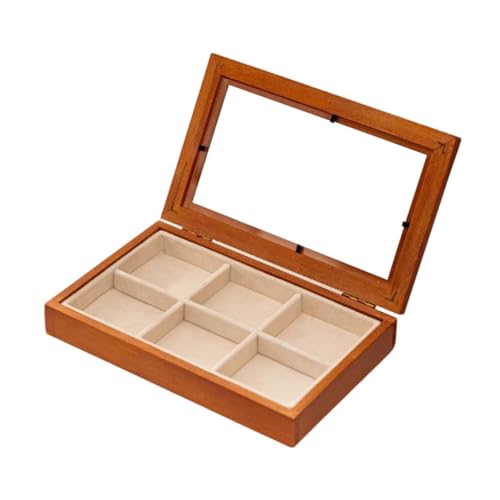 Oshhni Schmuckschatulle aus, Schmuck-Organizer, stapelbar, Vitrine, Aufbewahrungskoffer für Halsketten, Armbänder, Shop, Frauen, Style C von Oshhni