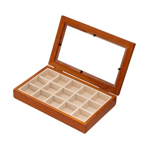 Oshhni Schmuckschatulle aus, Schmuck-Organizer, stapelbar, Vitrine, Aufbewahrungskoffer für Halsketten, Armbänder, Shop, Frauen, Style D von Oshhni
