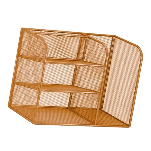 Oshhni Schreibtisch-Organizer, Arbeitsbereich-Organizer, Organisation, mehrschichtiger Papier-Briefkorb, Dokumentensortierer für Schreibwaren, Wohnheime, Gold von Oshhni