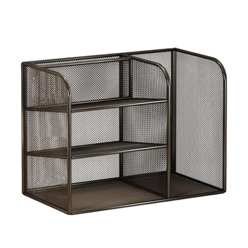 Oshhni Schreibtisch-Organizer, Arbeitsbereich-Organizer, Organisation, mehrschichtiger Papier-Briefkorb, Dokumentensortierer für Schreibwaren, Wohnheime, Schwarz von Oshhni