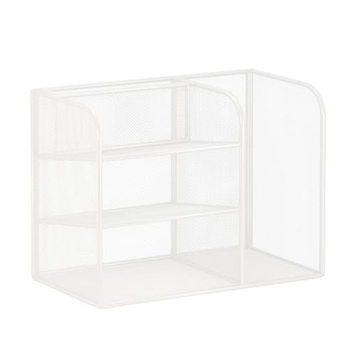 Oshhni Schreibtisch-Organizer, Arbeitsbereich-Organizer, Organisation, mehrschichtiger Papier-Briefkorb, Dokumentensortierer für Schreibwaren, Wohnheime, Weiß von Oshhni