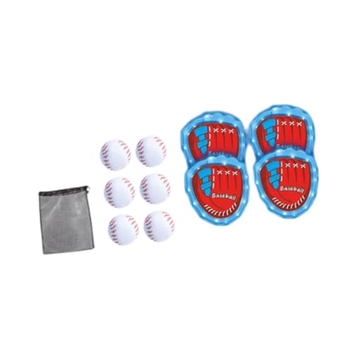 Oshhni Selbstklebendes Wurf- und Fangspiel-Set, Freizeit-Spielset mit 4 Schlägern und 6 Bällen, Softball-Set für Kinder für Jungen und Erwachsene, Rasen, Blau mit Tennis Oshhni Selbstklebendes Wurf- und Fangspiel-Set, Freizeit-Spielset mit 4 Schlägern und 6 Bällen, Softball-Set für Kinder für Jungen und Erwachsene, Rasen, Blau mit Tennis von Oshhni