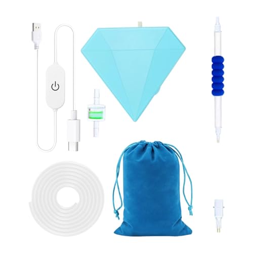 Oshhni Vakuum-Diamant-Kunststift, elektrischer Vakuum-Diamant-Punktstift, Kunsthandwerk, kompakte Starter, wiederaufladbar, Malzubehör, Werkzeuge zum, Blau Oshhni Vakuum-Diamant-Kunststift, elektrischer Vakuum-Diamant-Punktstift, Kunsthandwerk, kompakte Starter, wiederaufladbar, Malzubehör, Werkzeuge zum, Blau von Oshhni
