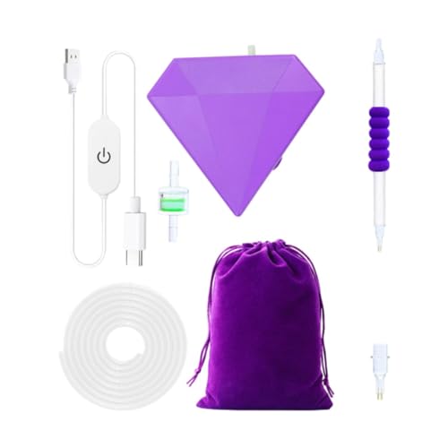 Oshhni Vakuum-Diamant-Kunststift, elektrischer Vakuum-Diamant-Punktstift, Kunsthandwerk, kompakte Starter, wiederaufladbar, Malzubehör, Werkzeuge zum, Violett Oshhni Vakuum-Diamant-Kunststift, elektrischer Vakuum-Diamant-Punktstift, Kunsthandwerk, kompakte Starter, wiederaufladbar, Malzubehör, Werkzeuge zum, Violett von Oshhni