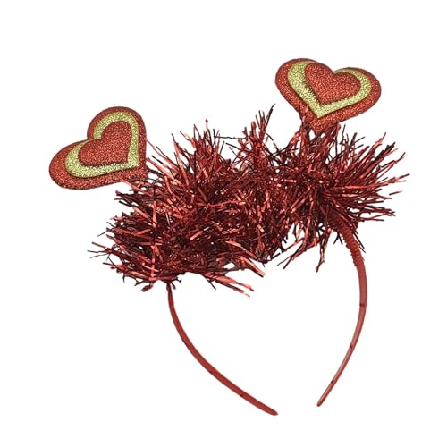 Oshhni Valentinstag-Kopfschmuck, Haarband, festlicher Haarschmuck für Bühnenauftritte, Valentinstag, Herz von Oshhni