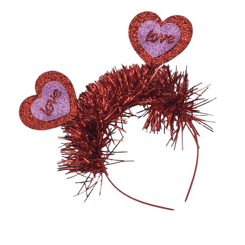 Oshhni Valentinstag-Kopfschmuck, Haarband, festlicher Haarschmuck für Bühnenauftritte, Valentinstag, Herzensliebe von Oshhni