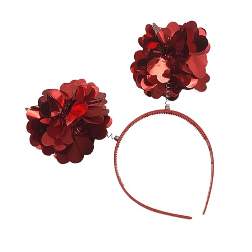 Oshhni Valentinstag-Kopfschmuck, Haarband, festlicher Haarschmuck für Bühnenauftritte, Valentinstag, Rot von Oshhni
