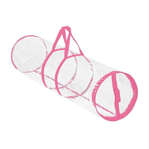 Oshhni Weihnachts-Geschenkpapier-Aufbewahrungstasche, PVC-Geschenkpapier-Organizer, transparent, für Festivals, Rosa Oshhni Weihnachts-Geschenkpapier-Aufbewahrungstasche, PVC-Geschenkpapier-Organizer, transparent, für Festivals, Rosa von Oshhni