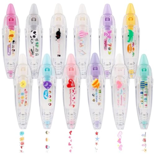Osmond 12-Teiliges Set Dekorativer Stift für Druckdekoration Korrekturbandstift Tiernulfstift Korrekturband Rollenstift Osmond 12-Teiliges Set Dekorativer Stift für Druckdekoration Korrekturbandstift Tiernulfstift Korrekturband Rollenstift von Osmond