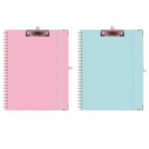 Osmond 2-Teilige Klemmbrettmappe mit Nachfüllbarem Notizblock Aus Papier + Metall für Briefformat (11 X 8,5), Vielseitiges Clipfolio für das Schulbüro von Osmond